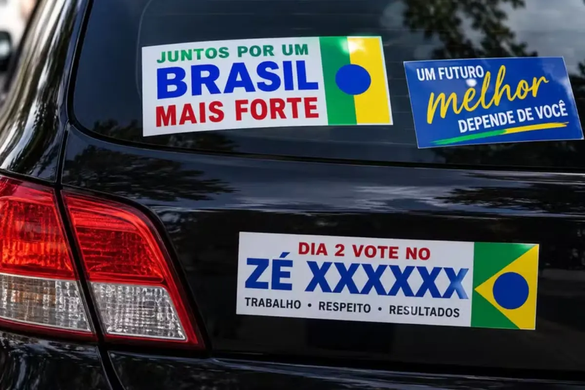 Adesivos eleitorais no carro podem dar multa e perda do seguro? Veja regras