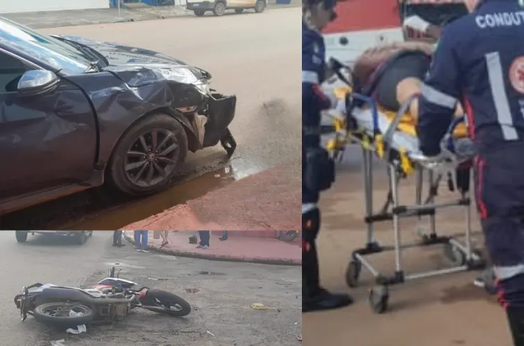 Acidentes simultâneos deixam feridos na zona Leste de Porto Velho