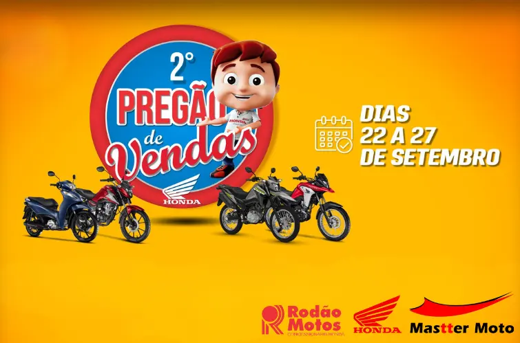 Mastter Moto faz 2º Pregão de Vendas com motos a preço de fábrica em Porto Velho