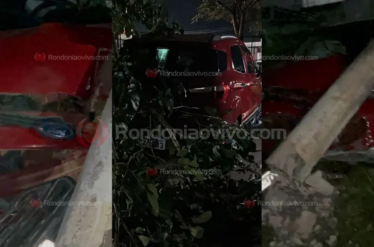 Manobra para evitar acidente acaba em colisão com poste na zona Leste