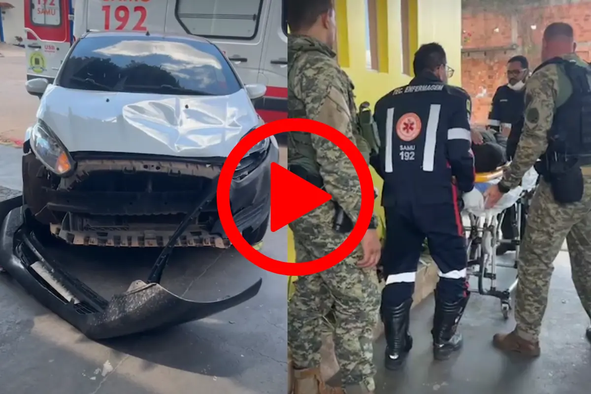 Motociclista sofre fratura após motorista avançar preferencial no bairro Embratel