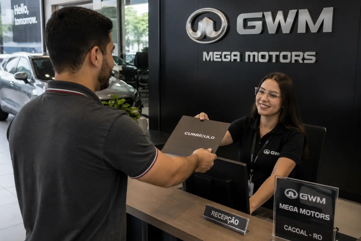 GWM Mega Motors abre vaga para auxiliar administrativo em Cacoal