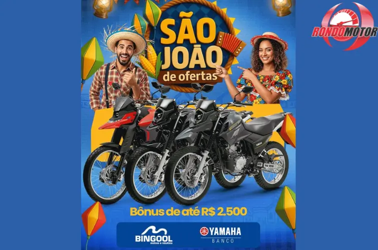 Bingool Motos lança campanha com descontos de até R$ 2.600 e emplacamento grátis